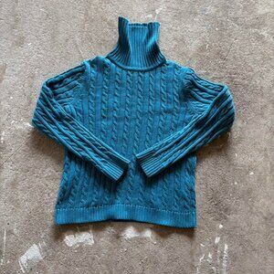 Blue turtleneck L.L. bean sweater